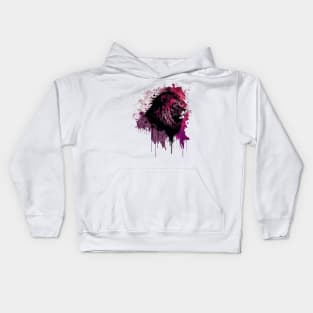 Cosmic Tie Dye Lion Drip Kids Hoodie